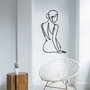 Wallity Belleza Accesorio Decorativo de Pared de Metal Negro 38 x 65 cm